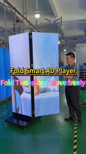 This is latest technology LED two-sided display Smart Poster Can display on one side Can also be displayed on both sides Switch display mode freely Move freely Turn on the power to play the video #leddisplay #Doublesidedisplay #ledscreen #ledwall #LEDvideowall #LEDPoster #SmartLED #ledlight #LEDPosterscreen #ledsigndesign #CreativeLEDscreen #HTURGBFILM #hturgb