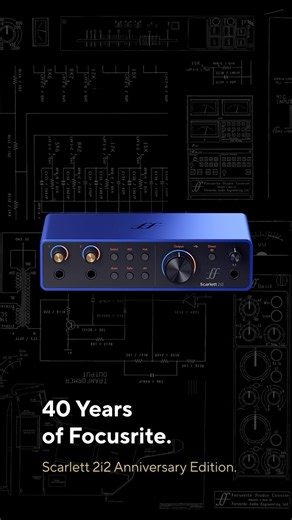 Focusrite on Instagram: "40 years of Focusrite. 🎉 Your favourite interface, reimagined in the iconic ISA blue. 💙 The Scarlett 2i2 Anniversary Edition is here – but only for a short time. 🔗 Find out more via the link in our bio. #Focusrite40 #Scarlett2i2 #FocusriteISA"