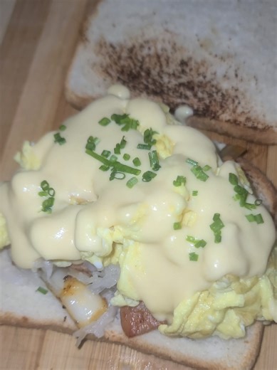 creamy egg spam sandwich lunch