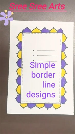 Simple border line designs, Project work designs#shorts#ytshorts #viral#art #howtodraw#borderdesigns