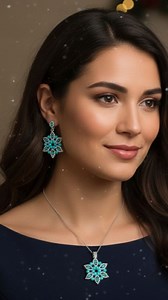 9.7K views · 153 reactions | Catching those winter wonderland vibes with these stunning beaded snowflake Earrings and Pendant! The perfect sparkle for the holiday season. ✨ ​ Click the link in the comments section of the video for Tutorial ❄️ ​#SnowflakeEarrings ​#WinterJewelry ​#HolidaySparkle ​#BeadedJewelry ​#HandmadeGifts ​#ChristmasFashion ​#WinterVibes | Maya Peter | Facebook