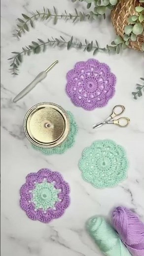Crochet coaster anyone? 😍 #crochet
