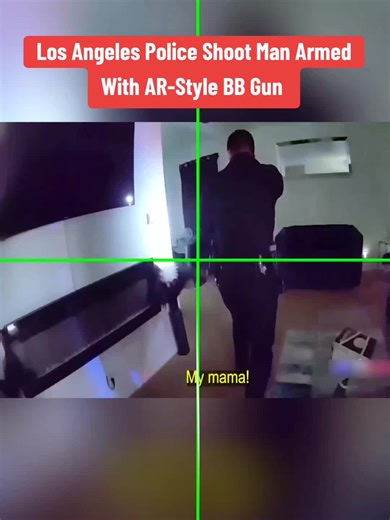 Los Angeles Police Shoot Man Armed With AR-Style BB Gun #cops #copsoftiktok