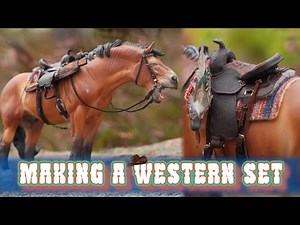 Making a Model Horse Western Tack Set! - Schleich Western Hunting Bridle and Saddle Tutorial