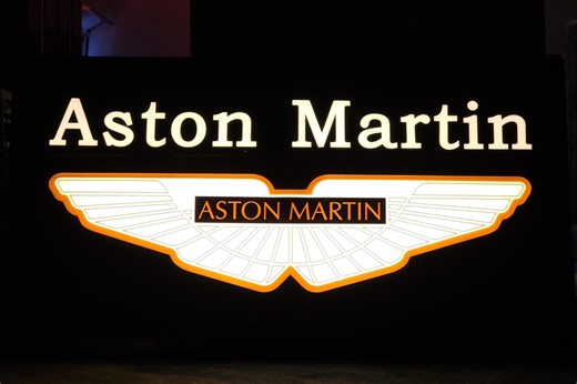 No Reserve: Illuminated Aston Martin Sign