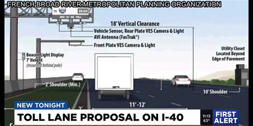 Part of I-40 in western NC could soon have toll lane to help with congestion
