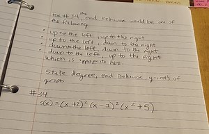 For #34, the end behavior would be one of the following:up to... | Filo