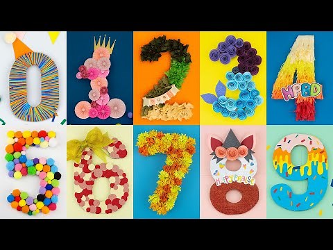 DIY Number Decoration for Impressive Birthday & Anniversary Party | 10 Number Decoration Ideas