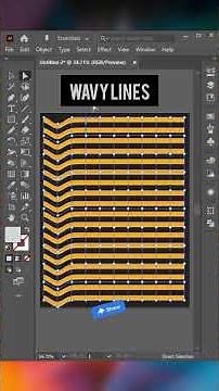 Create Wavy Lines in Illustrator (EASY & FAST!) #shorts #trending #viral #graphicdesign
