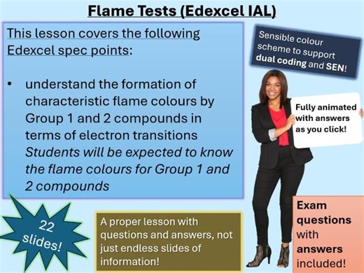 Tests for Cations | Flame Tests - Full Lesson (click for video preview) | Teaching Resources