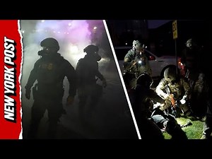 Anti-ICE Protesters Scream and Cough as they're Engulfed with Tear Gas in Chicago
