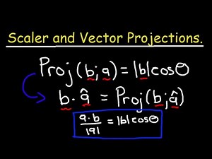 Scaler and vector projection for beginners.