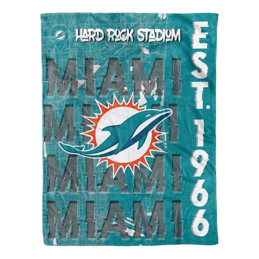 Officially Licensed NFL Logo Brands Home Team Throw - Dolphins | HSN