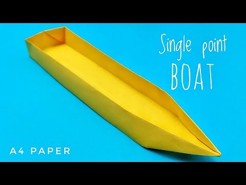 Single Point Boat using A4 Paper | Origami - 1050