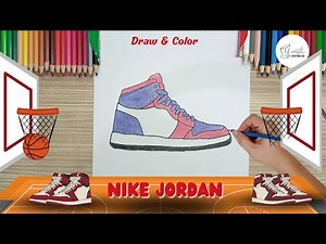 How to Draw Nike Jordan Shoes for Kids and Toddlers | Step-by-Step Tutorial