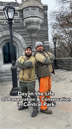 Every part of Central Park is by design... and the Central Park Conservancy Preservation and Conservation team is responsible for protecting and caring for them all! From 141 statues and monuments to the Park’s many charming rustic benches, fences, and structures, this team’s work spans across these 843 acres in ways that might surprise you. Join Preservation Technician Nick and Foreperson Hamid on a Day in the Life this winter! | Central Park