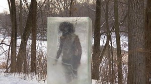 'Frozen Caveman' Draws Curious Onlookers to Theodore Wirth Park