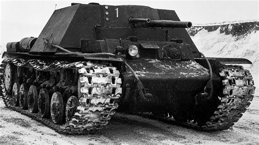 Soviets built a multi barrel tank - but the chassis broke under the power