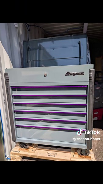 40 Inch Service Cart in Storm Grey and Purple