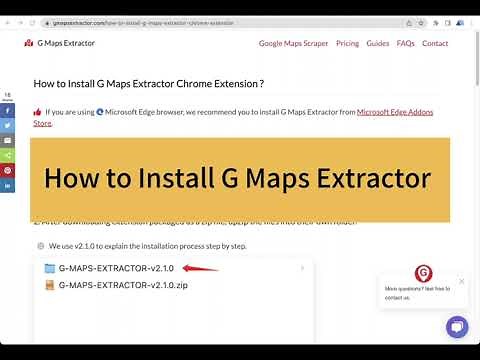 How to install G Maps Extractor chrome extension 2025