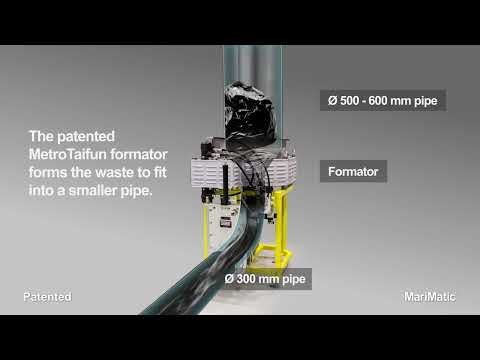 Formator - How MariMatic's unique, patented technology handles large waste bags