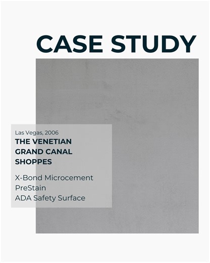 SEMCO Spaces Microcement | Back in 2006, the Venetian Grand Canal Shoppes was in need of a massive 130,000 square foot flooring renovation. Swipe for the final result... | Instagram