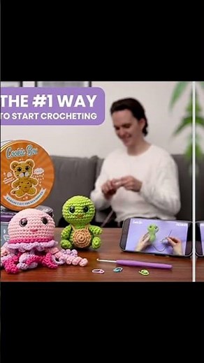 Cookie Box Crochet Kit for Beginners – Create Your Own Turtle Hugo!