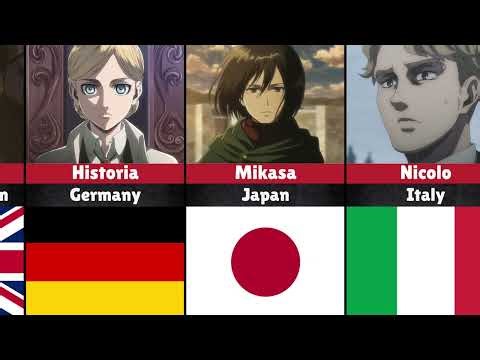 All Attack on Titan Characters and Their Nationalities