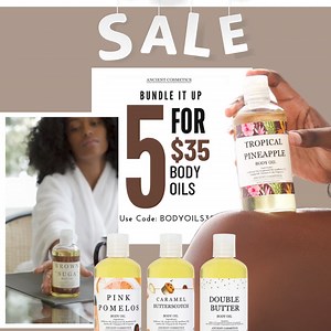 4.1K views · 22 reactions | Get Any 5 Body Oils for $35! ✨ This Summer, Let Your Inner Glow Shine Through! ☀️ ️ Shop Now and Shine Bright! ✨ ** Must add all 5 Body Oils to Cart for discount to apply | Ancient Cosmetics | Facebook