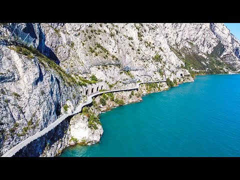The most beautiful suspended cycle path in Europe! Limone del Garda, Lake Garda