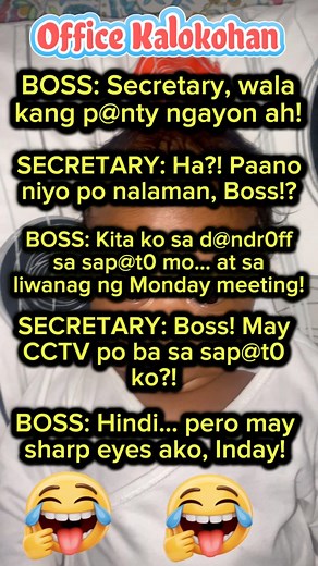 Kapag Boss may sharp eyes… at may Monday meeting lighting pa! 😳🤣 #OfficeKalokohan #SharpEyes #KalowkanVibes | Brunofrank Ogbonna