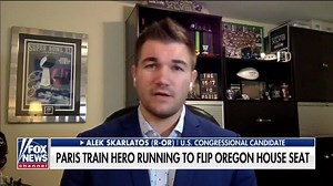 A veteran who helped stop a terrorist attack on a Paris-bound train in 2015 is running for Congress in Oregon, telling "Fox & Friends" on Wednesday that liberal Democrat Peter DeFazio "doesn't represent" the rural district anymore. https://fxn.ws/3fATN98 | Fox News