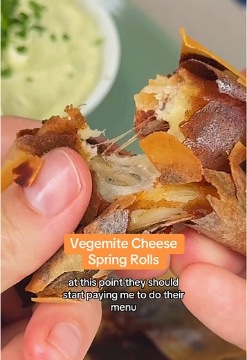 Vegemite Cheese Spring Rolls: Aussie-Asian Fusion