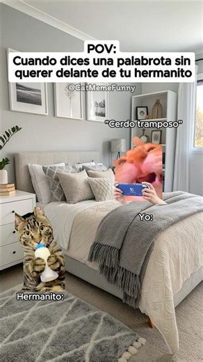 Funny cat meme 😹 When you accidentally swear in front of your little brother #relationship #cat
