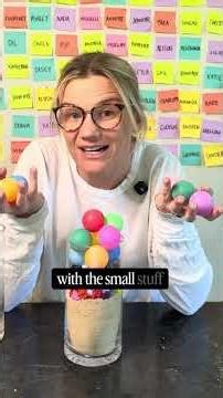 Which goes first? Sand, beads or ping pong balls?