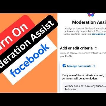 How to Turn On Moderation Assist on Facebook Profile