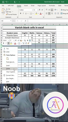 How to Delete All Blank Rows in Excel in Seconds! ⚡ #Shorts