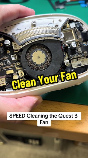 Cleaning out a Quest 3 fan in 30 seconds or less. #vr #virtualreality #oculus #quest3 #vrchat #vrgame #meta