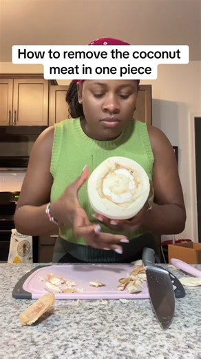 Effortless One Piece Coconut Meat Removal