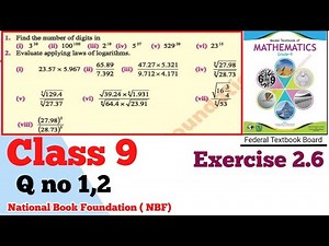 Class 9 Exercise 2.6 NBF Maths national book foundation Maths Ex 2.6 federal board Maths FBISE Math