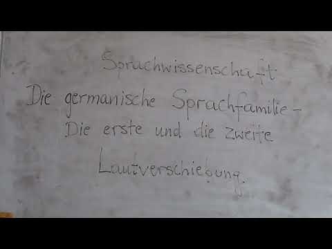 Geschichte des Deutschen - Die erste und zweite Lautverschiebung - Sprachwissenschaft