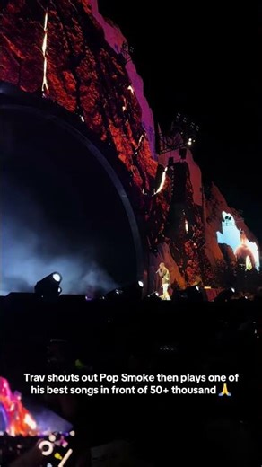 TRAVIS SCOTT WITH POP SMOKE TRIBUTE INFRONT OF 50K PEOPLE 🔥 #popsmoke #viral #travisscott