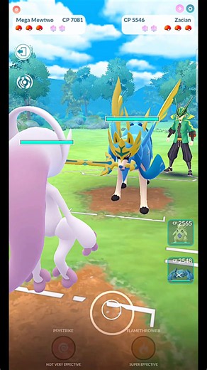 ✨️Mega Mewtwo VS✨️Crown Zacian PVP Battle in Pokemon Go
