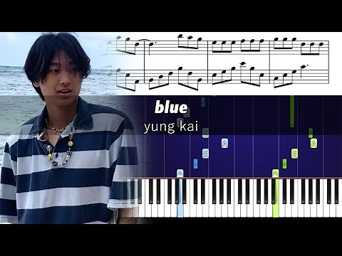 yung kai - blue - Piano Tutorial with Sheet Music