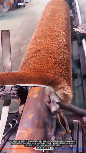 Innovation Wire Roller Brush Manufacturing Process with Spiral Winding Precision #tech