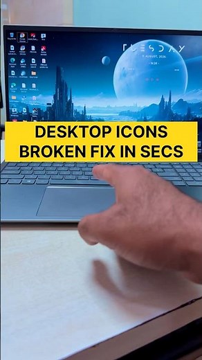 Windows Desktop Icons Broken or Too Small? FIX Them in Seconds! #pctipsandtricks #window11 #shorts