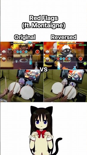 Red Flags Animation Meme (Wooly vs Amanda). Original vs Reversed. 🥁