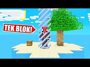 MİNECRAFT AMA TEK BİR BLOKTA! 😱 (2. SEZON)