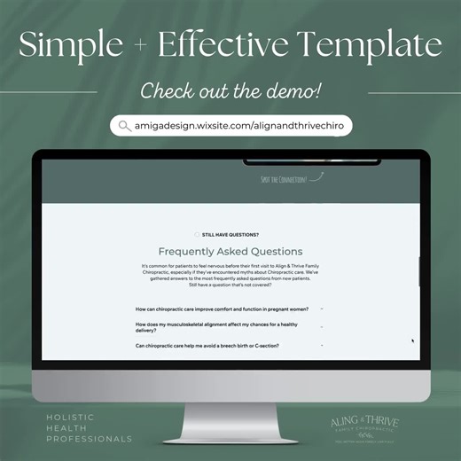 Wix Website Template | Chiropractor and Health Professionals - Etsy