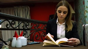 Young Woman Jacket Blouse Cafe Flips Stock Footage Video (100% Royalty-free) 1012352795 | Shutterstock